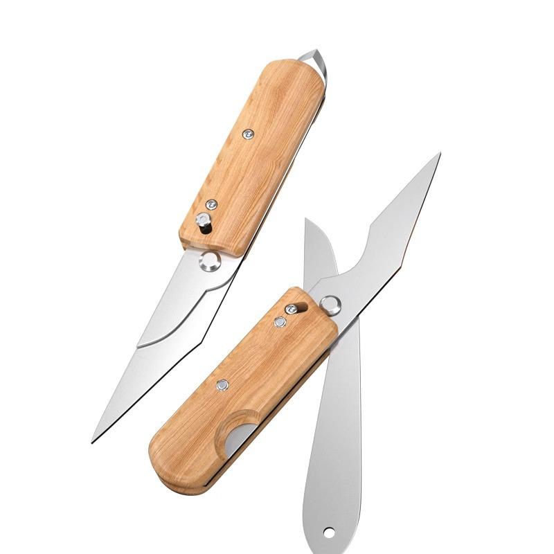 2-in-1 Grafting Knife with One-Click Switch to Scissors, Equipped with Sheath and Debarking Knife for Efficient Gardening Tasks