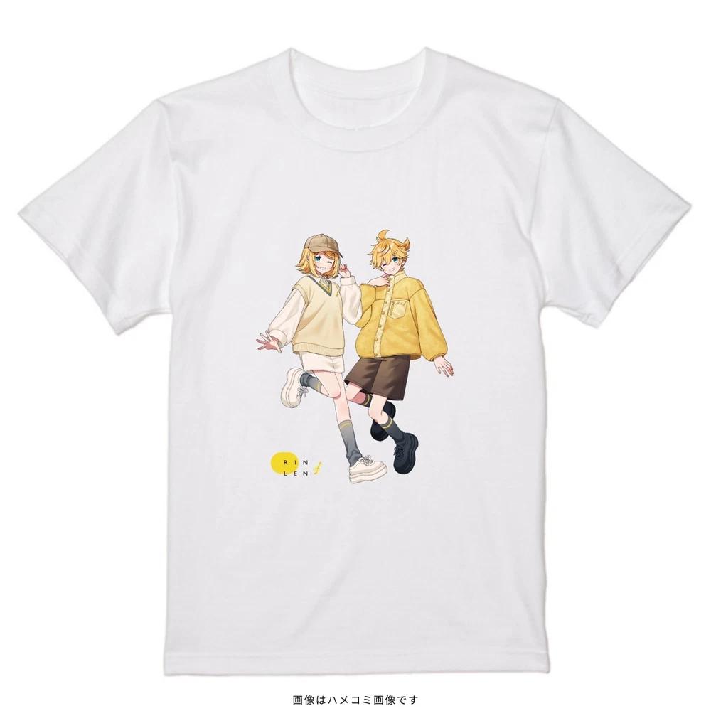 Kagamine Rin Len Illustration TShirt Hana Amagi White Vocaloid Japan New Pre M