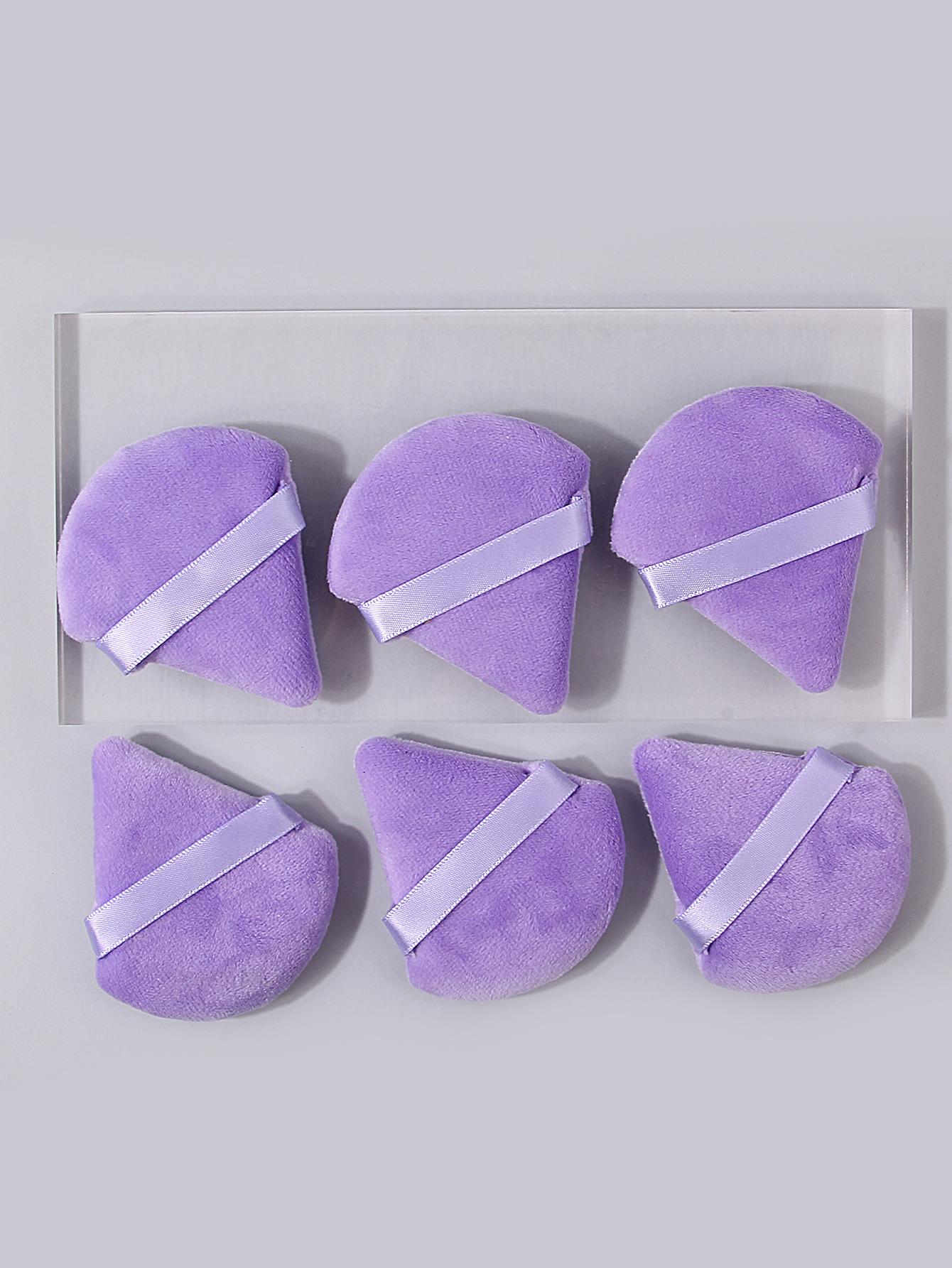 

6PCS Purple triangular Powder puff, soft and skin-friendly foundation, Concealer Special Makeup Sponge Powder puff фиолетовый
