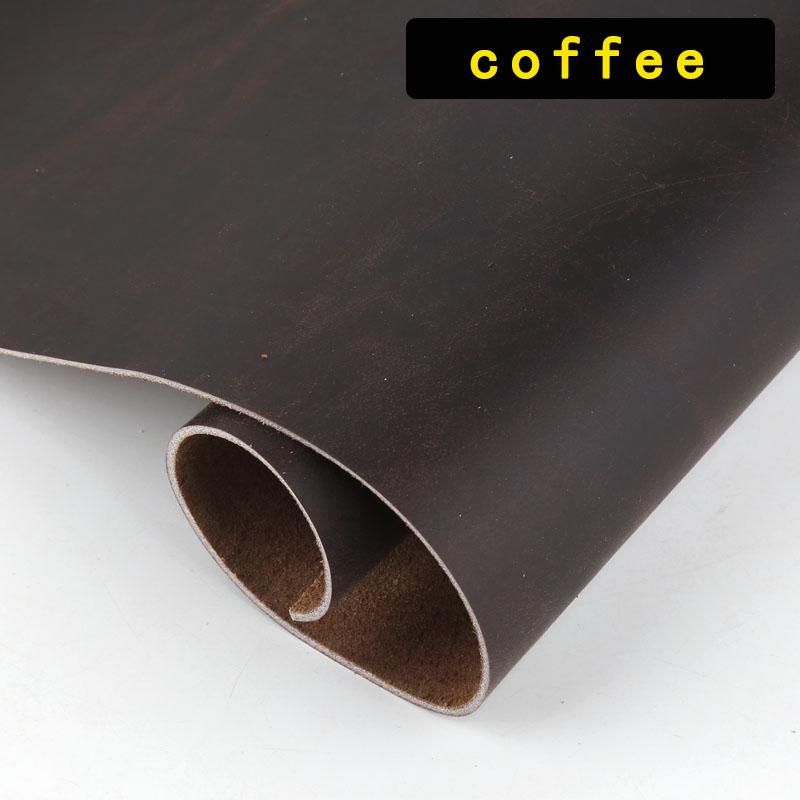 Crazy Horse leather, first-layer cowhide, handmade DIY leather goods, slightly stiff, full-piece color-changing leather, vintage 10x20cm