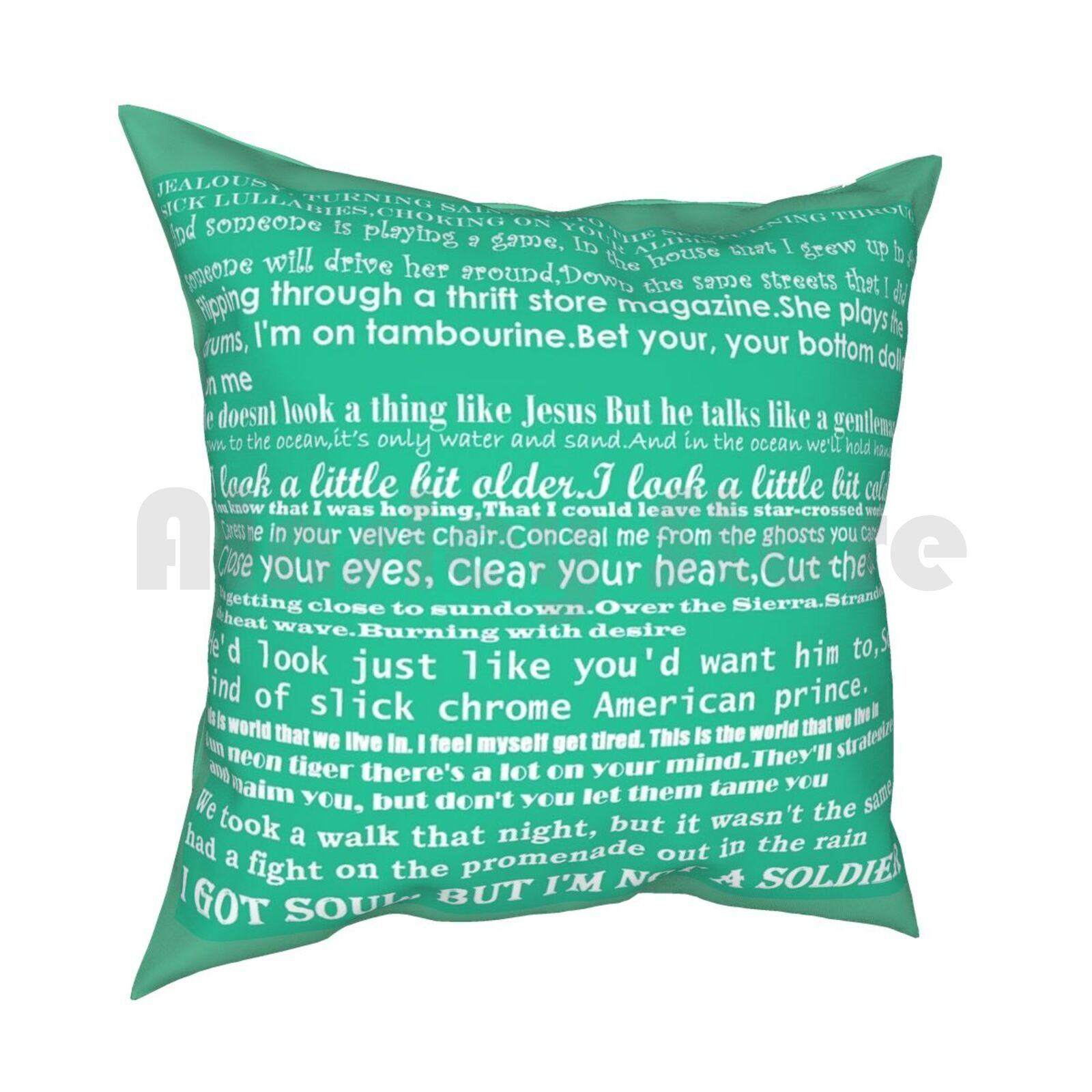 The Killers Quotes Pillow Case Printed Home Soft Throw Pillow Lyrics The Killers Quotes Music Indie Music Lyrics Pop 30x30cm 12x12in