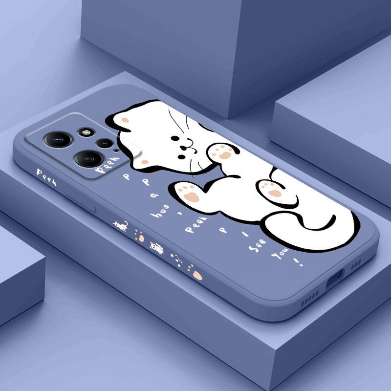 English White Cat Phone Case For Xiaomi Redmi Note 15 Pro Plus 4G 5G Silicone Cover