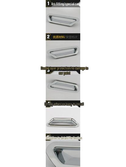 Antker Tailgate Door Bowl Ring & Trunk Handle Decorative Frame for 17 Kuga Models