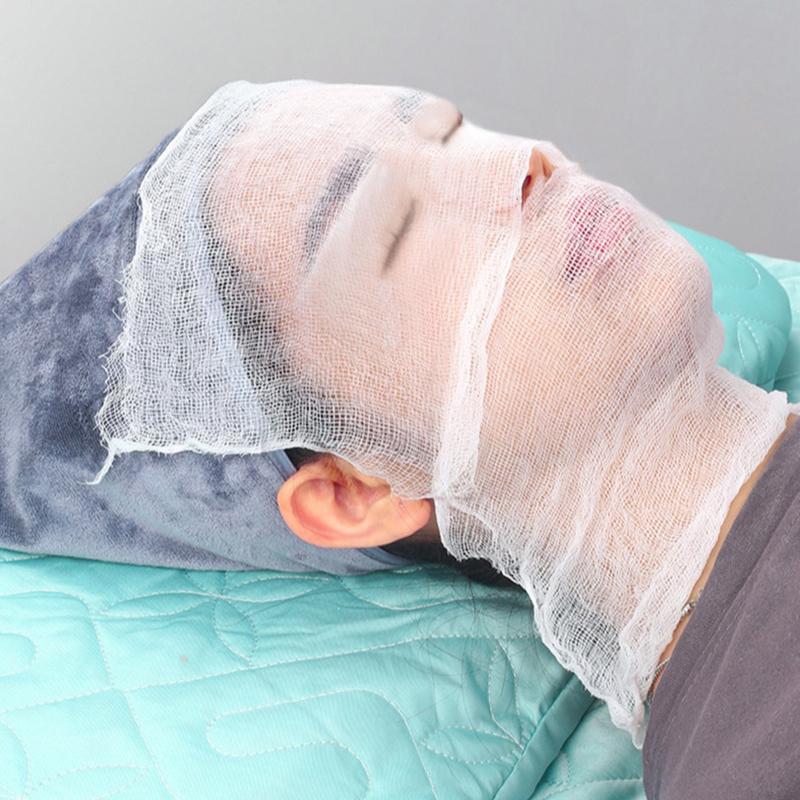 50/100Pcs Pure Cotton Soft Beauty Salon Apply Soft Mask Beauty Gauze Block Disposable Mask Special Face Skin Care Management