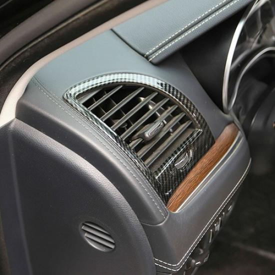 Interior Air Vent Cover AC Outlet Trim Bezel for 2011+ Chrysler 300 Carbon Fiber