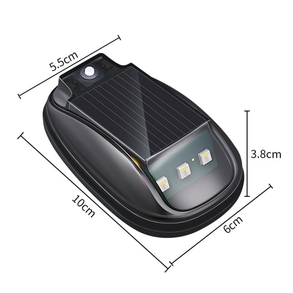 Solar-Power Car Roof Light with RC Punch-Free Wireless Flashing Lights RGB Solar Powered Strobe Pilot Light for Car Decor