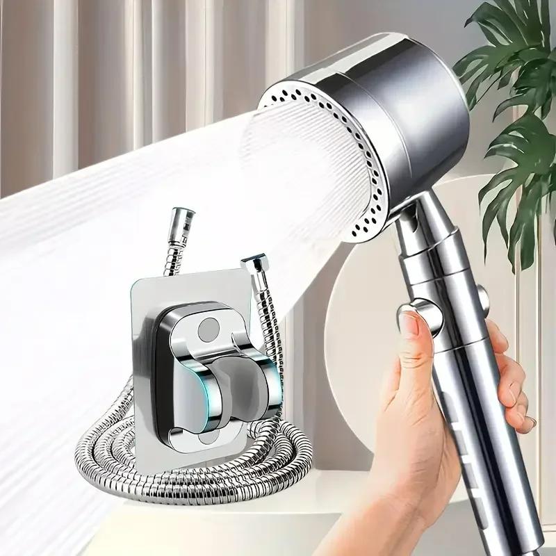 5-mode New High Pressure Water-saving Filter Shower Head Handheld Shower Head One-button Stop Bathroom Accessories Set