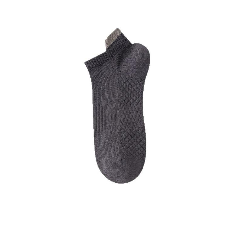 5 Pairs of Men's Summer Mesh Breathable Boneless Thin Boat Socks