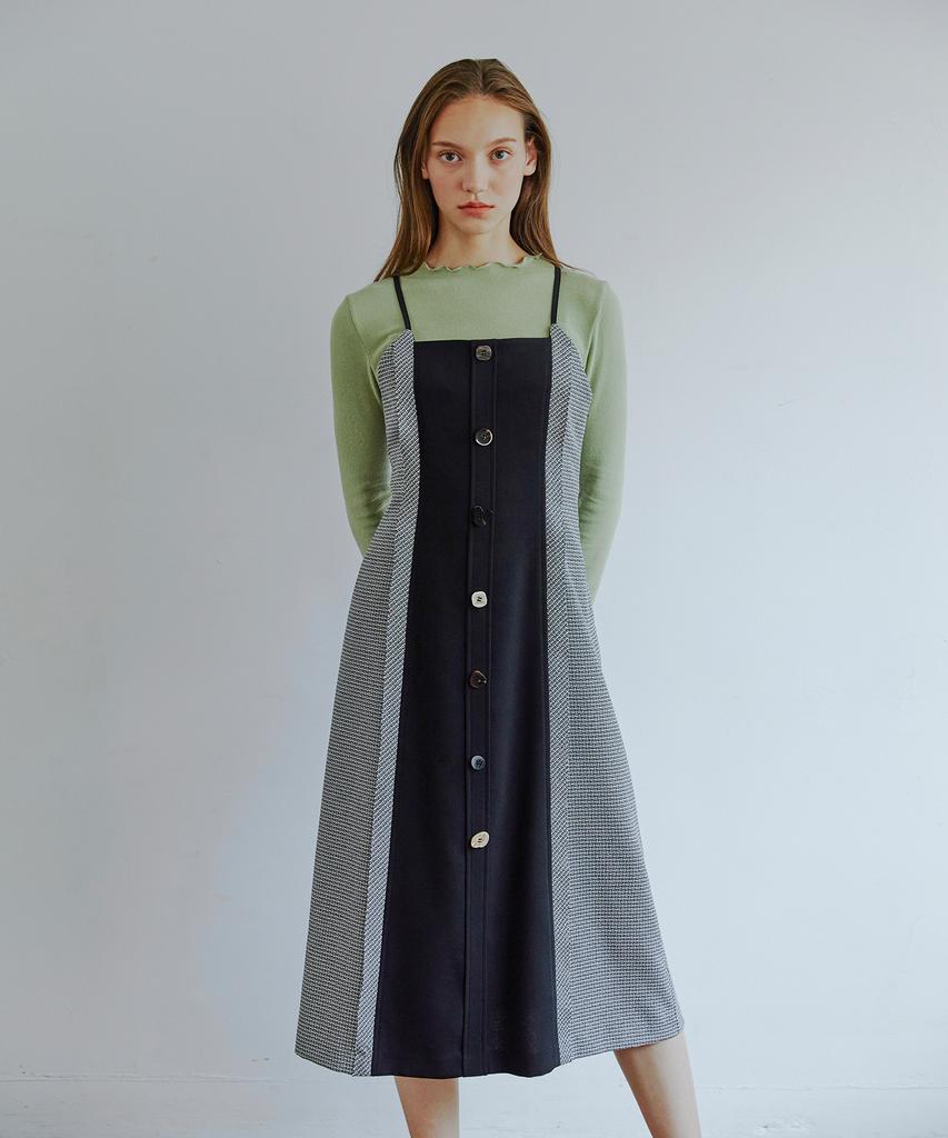 Etmont Slip Tweed Dress White