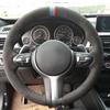 Car Steering Wheel Cover Black Suede Leather For Bmw F87 M2 F80 M3 F82 M4 M5 F12 F13 M6 F85 X5 M F86 F33 X6 M F30 M Sport