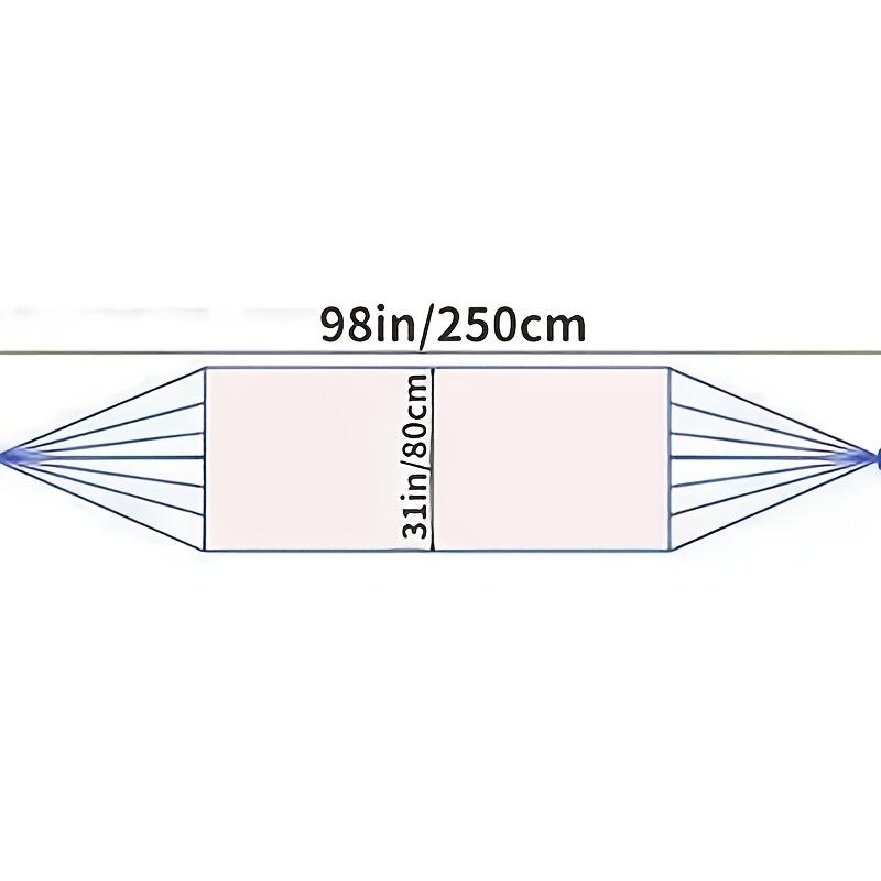 Portable Nylon Rope Net Hammock Breathable Camping Hanging Bed With Metal Rings For Outdoor Hiking Travel Garden