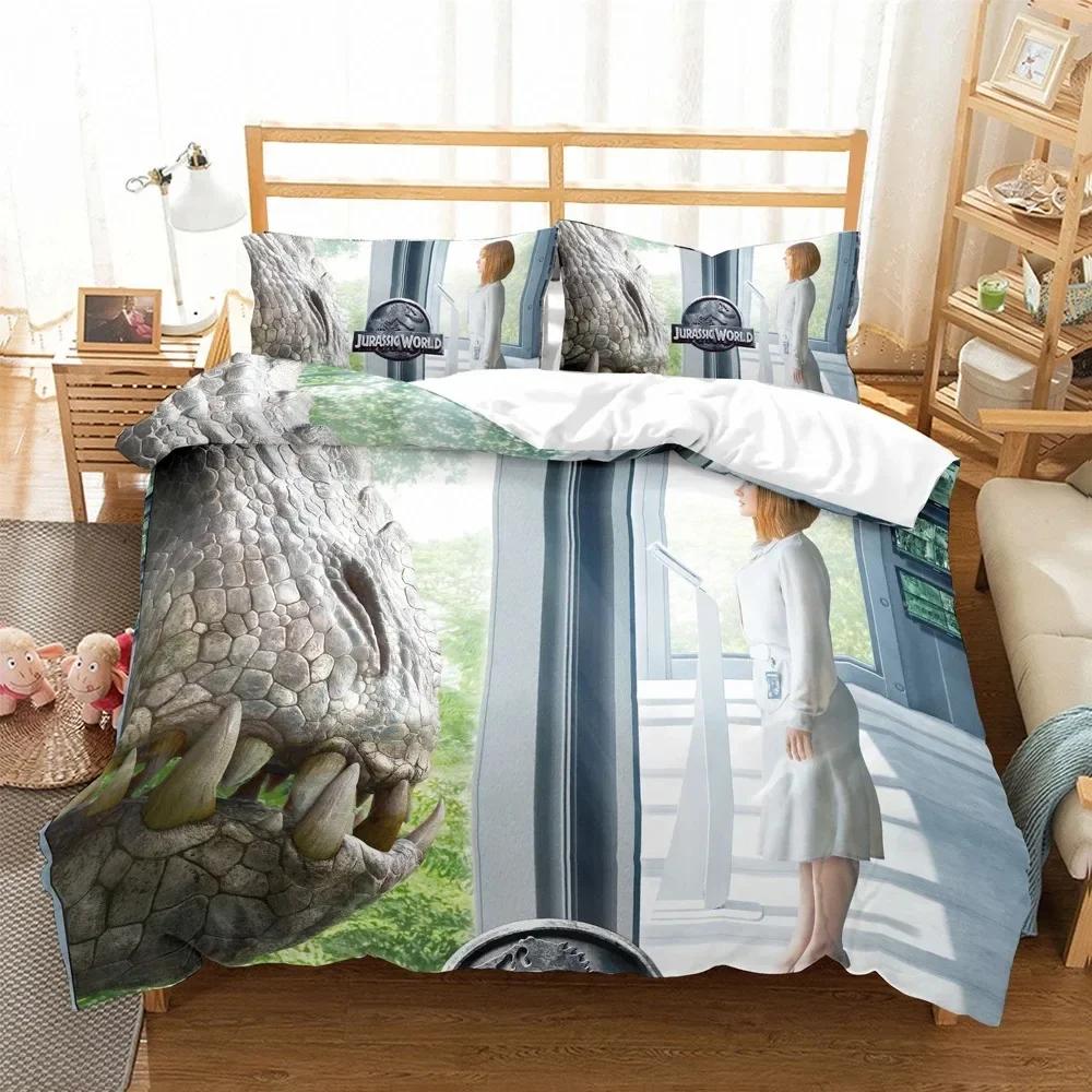 

3D Print Jurassic Dinosaur Comfortable Duvet Quilt Cover Pillowcase Bedding Set Children Bedroom Decoration Home Textile 70x133cm 2pcs