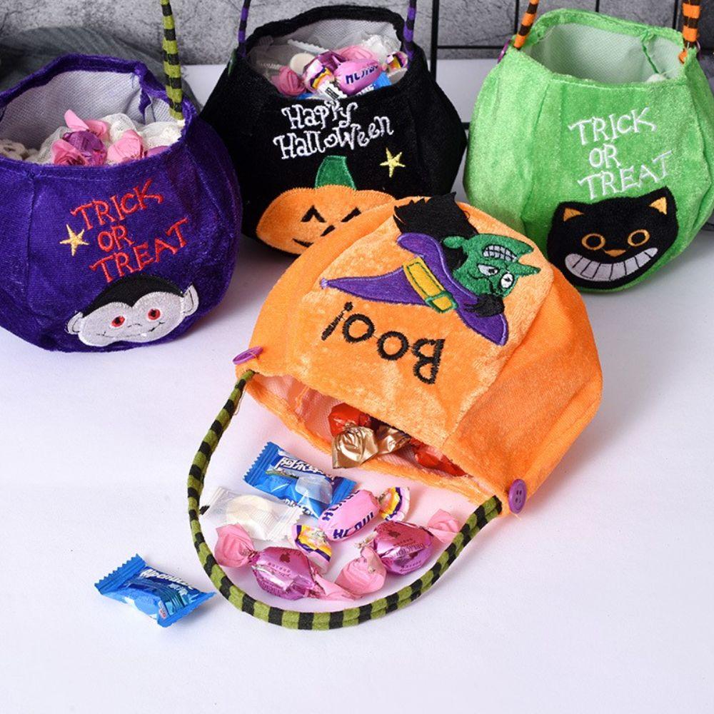 Dětská čarodějnická elfí dýňová kabelka dárková taška halloweenská taška na sladkosti koleda