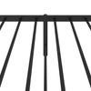 Metal Bed Frame with Headboard Black 80x200 Cm