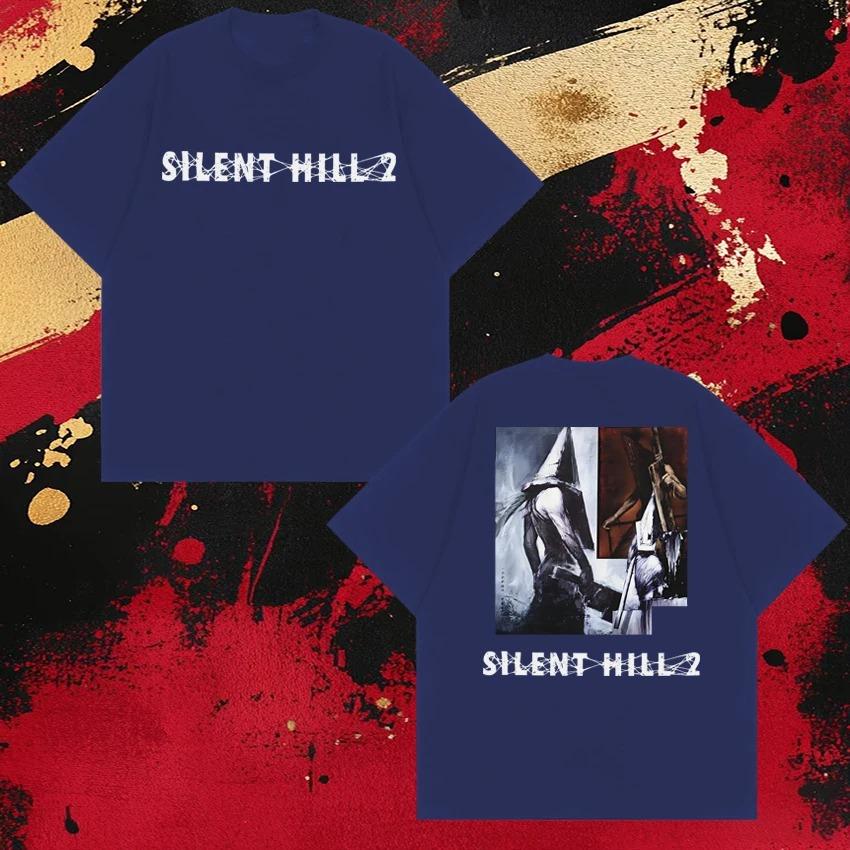 2026 New In Silent Hill 2 Pyramid Head Horror Game Print T Shirts Men Women Gothic Vintage Punk Tops Unisex Short Sleeve T-shirt