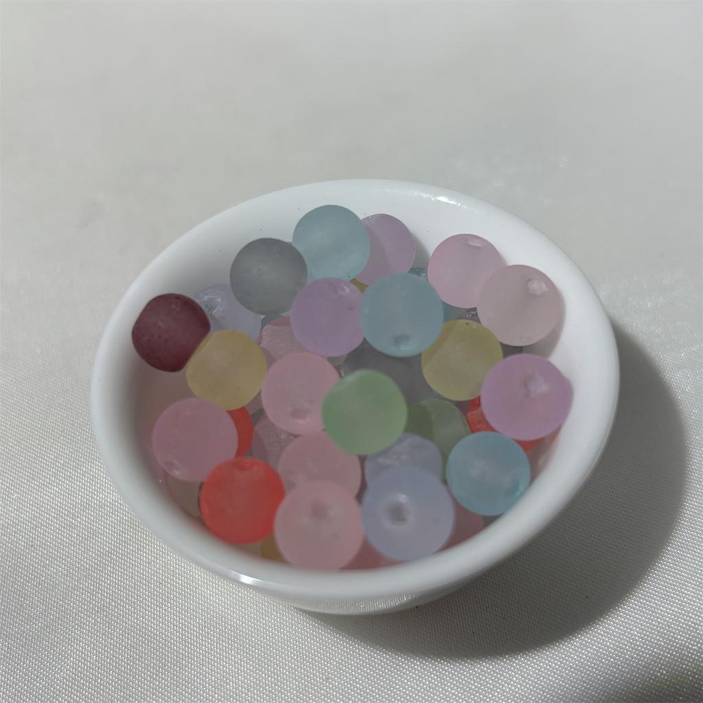 50Pcs 8mm Fun Candy Color Fashion Synthetic Exquisite Lilac Beads Faceted Purple Beads Bracelets Make Trend Jewelry Workmanship
