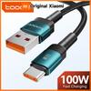 Xiaomi Toocki 100W 6A USB Type C Fast Charging Data USB C Cable For Huawei Xiaomi Samsung Oneplus USB A To Type C Cabo