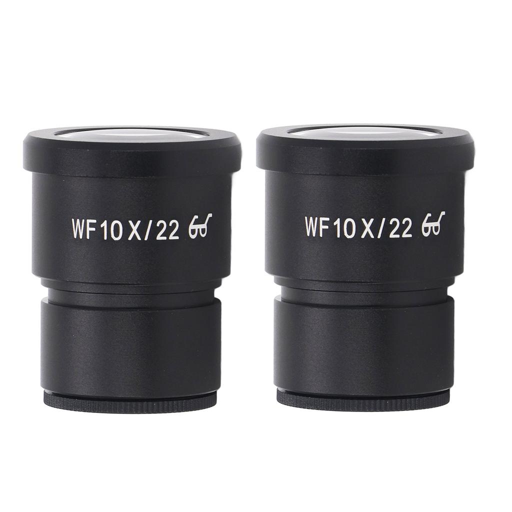 2 Stück Mikroskop-Okular 10X Aluminiumlegierung Weitwinkel Biologisches Okular 22mm Augenabstand 30mm Einbaumaß