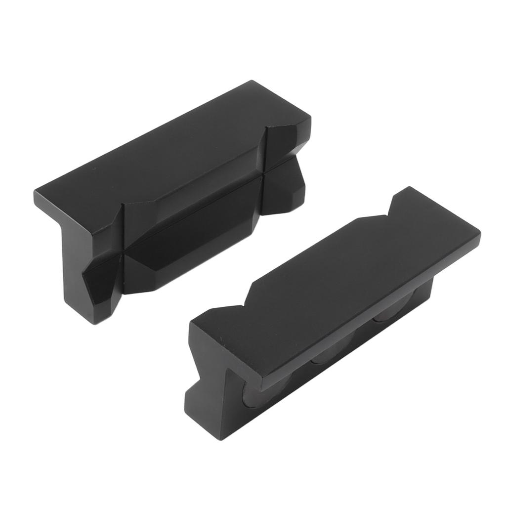 1 Pair Vise Jaw Cover Aluminum Alloy High Strength Bench Vise Jaw Pad Protector Black