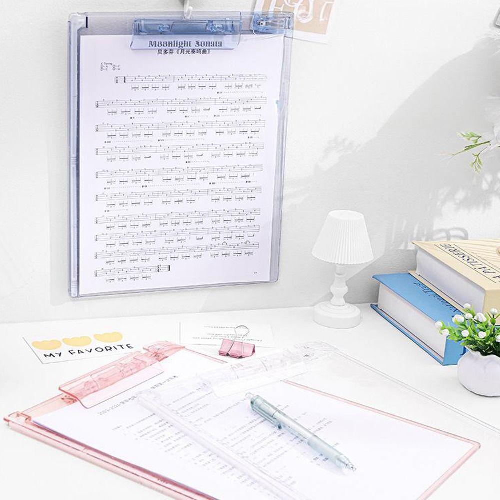Thickening Writing Splint Transparent Plate Clamp High Quality Writing Board Clip  Gift