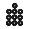 20PCS Felt Felt Washer Pads Black And Grey Drum Set Accessory Cymbal Felt Washer  For Drummers