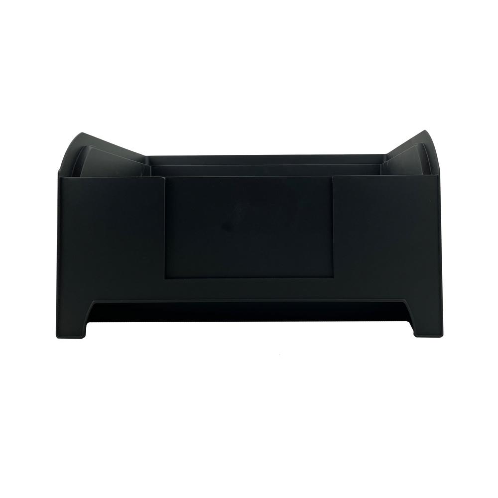 

Large Stackable Plastic Storage Bin Durable Organizing Container Tools Garage Home Office Space Saving Matte Black 3 Year United States