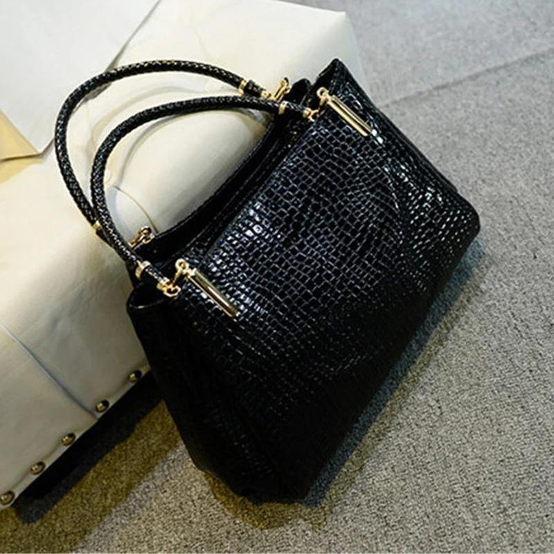 Ženy Crocodile Pu Leather Messenger Tašky Veľkokapacitné Dámske Tašky Kabelky Dámske Neformálne Totes Taška Dámska taška cez rameno