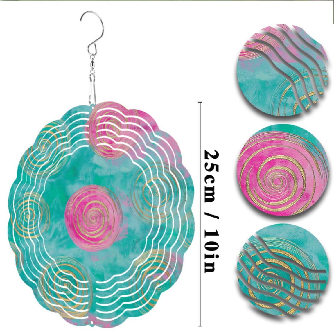 

Элегантный подвесной колокольчик с вращающимся на 360 градусов крючком, 25 см, яркий абстрактный металлический уличный декор для балкона, газона, сада, идеальный подарок для всех сезонов 01A