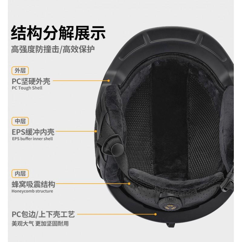Integrated Molded Gradient Color Ski Helmet Adults Winter Sports Snowboarding Safety Headgear