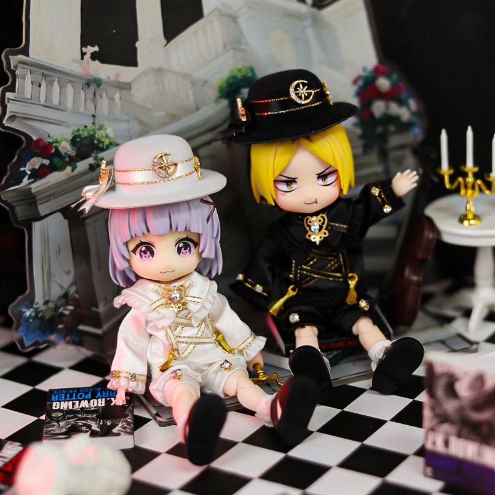 

Star Cane 1/12 Doll Noble Set Crystal Ob11 Baby Clothes OB11 Doll Magician Clothes Obitsu 11 білий