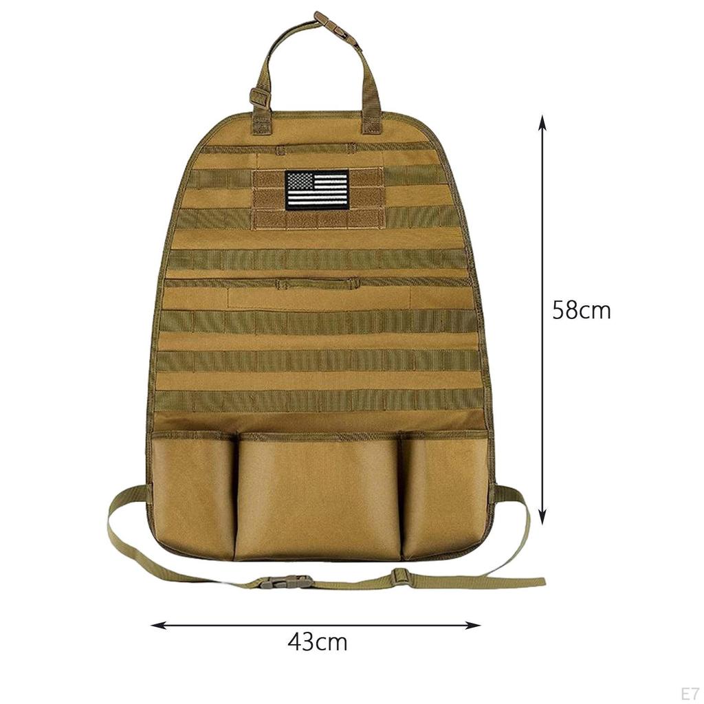 Car Back Seat Protector Storage Pocket Waterproof Space Saving Quick Installation Universal Fit