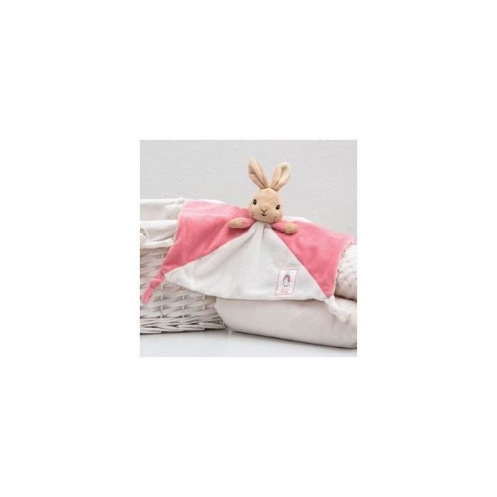 Doudou - BEATRIX POTTER - Flopsaut Pierre Lapin Original - Rose - 30x30cm - Naissance +