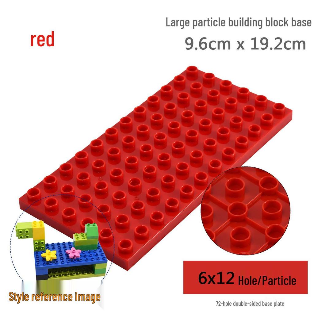 6x12 Double-Sided Large Particle Building Plate, Compatible with LEGO, Universal Road Assembly for Kids