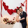 300cm Heart-Shaped Banner Reusable Valentine's Day Banner  Anniversary Celebration