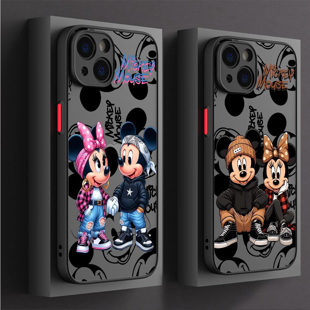 Mickey Minnie Mouse Cool Phone Case for Apple iPhone 15 16 Pro XS Max 13 14 Plus XR SE 7 8 12 11 Pro Plus Matte