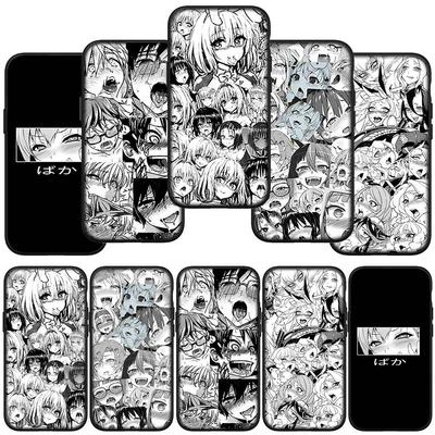 Case for Samsung Galaxy S25 S24 S23 iPhone 16 15 Xiaomi Redmi Note 14 13 12 16E 11 Pro Max OPPO Moto Huawei Ahegao Hentai Manga Anime Girl Waifu Cover
