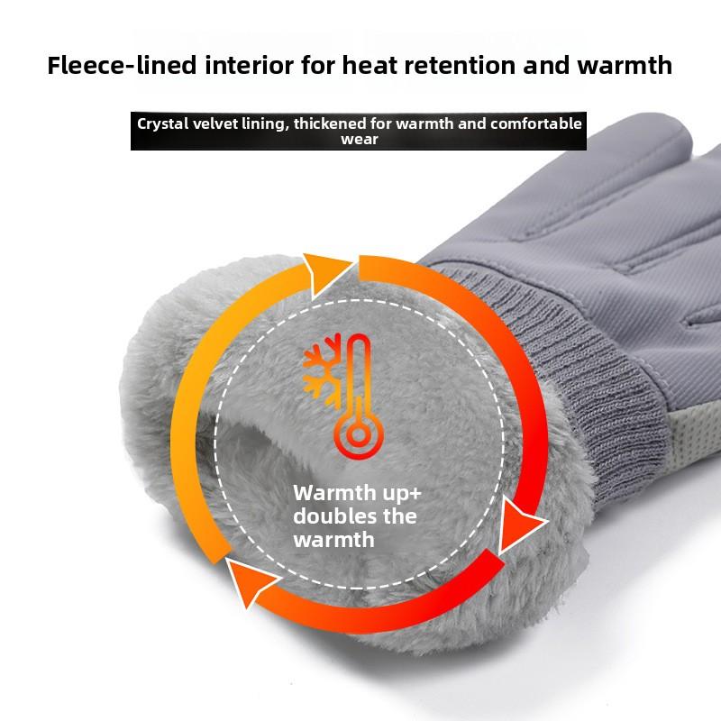 Ski Gloves for Couples To Keep Warm and Thicken in Winter Women's Windproof and Waterproof Riding Men's Cycling Outdoor