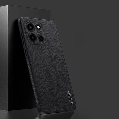 Pro OnePlus Turbo 6 5G Pouzdro PU kůže s texturou dřeva Potažené PC TPU Kryt telefonu