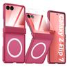 Per Motorola Razr 60 Ultra Custodia Rigida Trasparente cerniera centrale Ricarica wireless magnetica Protezione Cover Posteriore Per Razr 60 Guscio