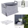 GRAY FOLDABLE BASKET made of felt, universal, spacious
