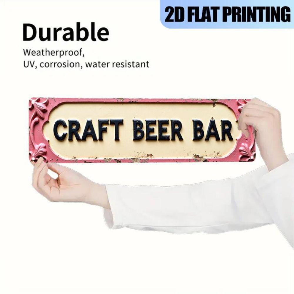 Retro Metal Wall Art for Home Office Beer Bar Decor