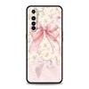 Soft TPU For Realme 11 10 9 Pro Plus GT2 GT3 GT5 C21 C25 C35 C53 C55 C67 Pro 5G Shockproof Phone Case Bow-Knot Pink Bow Pattern