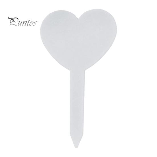 Plastic Plant Markers 100Pcs Heart Shape Tags Waterproof Gardening Labels Reusable for Pots Flower Beds Herb Gardens Identification