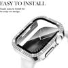 Cover For Apple Watch Case 10 46mm 42mm 45mm 44mm 40 41mm Diamond Bumper Tempered Glass Screen Protector Series 9 7 SE 6 8 5 4 3