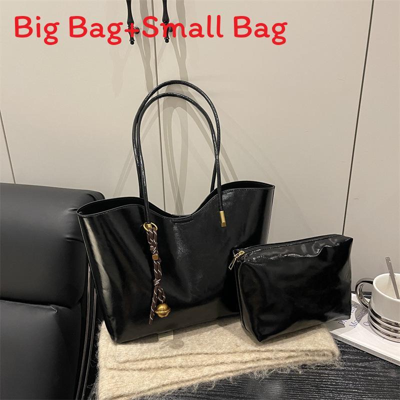 

Retro Minimalist Single Shoulder Bag For Women With Large Capacity And Magnetic Closure For Daily Use чёрный