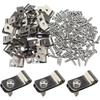 100 Pezzi Morsetti per Recinzione in Alluminio Clip Metalliche per Recinzione Zootecnica Morsetti di Fissaggio per Recinzione da Giardino e Fattoria Per Fissaggio Recinzione