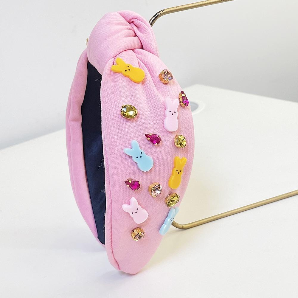 

Cute Rabbit Headband Elegant Pearl Knot New Hair Clip Easter гарячі рожевого кольору