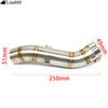 51mm Motorcycle Exhaust Middle Link Pipe for Honda CBR500R CB500X CBR400R CB400X Connect Pipe 2015 2016 2017 2018 2019-2022
