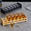 6/12 Loch Schnapsglas Halter Runde Loch Wein Glas Regal Langlebige Bambus Schnapsglas Tablett Wein Bar