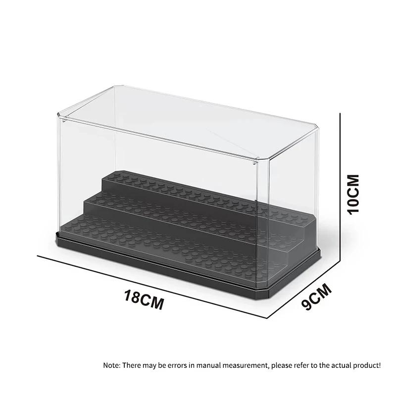 

Free Assembly Acrylic Transparent Display Box Construction Blocks Dust Cover Figures Dolls Protection Showcase Works With Featuring